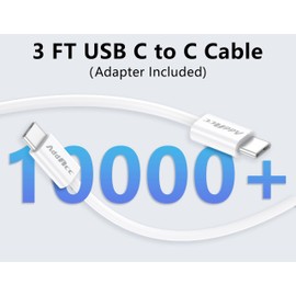 AddAcc 20W USB C Charger Block Compatible KITWLEMEN, ONLYNEW Rechargeable Camping Fan, Amacool Stroller Fan, VENTY Portable Fan, 5V/3A Charging Adapter, 3.3FT Fast Type-C Charger Cable