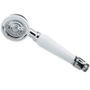 Taps2Traps® Victorian Style Traditional Shower Handset White & Chrome Bathroom