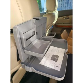 StoreSmith Make Road Trips  Folding Car Back Seat Table Tray 2pack GRAY Functiona