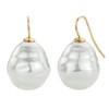 Traveller Earrings – Baroque Pearl White, Titanium, Pearl