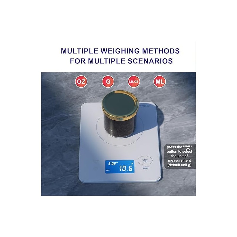MEGAWISE Precision Coffee Scale,High Precision to 0.005oz, Waterproof Tempered Glass,