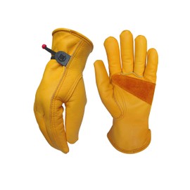 Leather Work Gloves for Gardening/Cutting/Construction/Motorcycle/Farm, Men & Women, Cowhide Work Gloves (Extra Large(3 Pair))