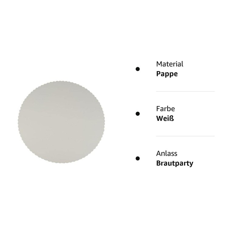 Papstar 81195, 10 cake plates, pure, round, diameter 30 centimeter,