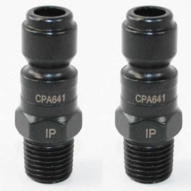 LEFITPA Replacement 2-Pack 3/8 Inch Automotive Steel Coupler Plug x 1/4 Inch Male NPT for Interstate Pneumatics CPA641
