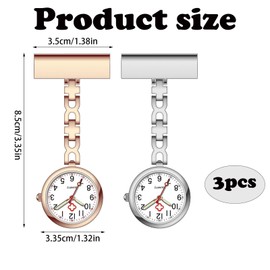 QhgPnt 2 PCS Fob Watches for Nurses, Nurse Watch Fob, Nurses Watches for Women, Nurse Chest Watches Watch Suitable for Healthcare Nurses Doctors and Nursing Staff