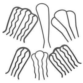 VICASKY 6pcs Decorative Hair Combs for Women Bun Making Styling Combs Includes Flat Shaped for Updos Elegant Hairstyles