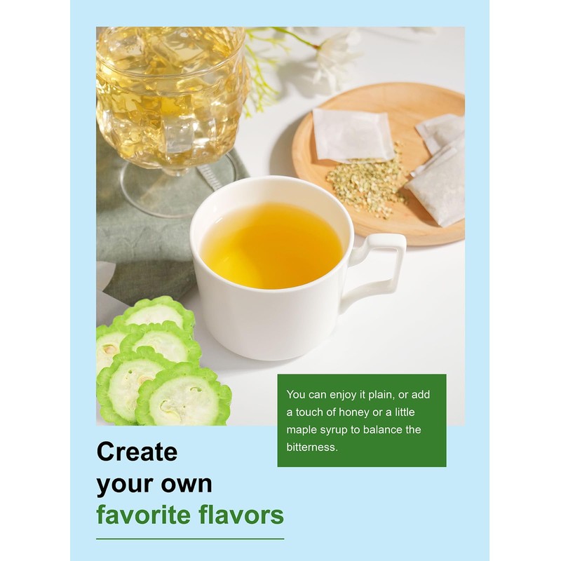 TeeLux Bitter Melon Tea Bags, Pure & Natural Momordica Charantia,