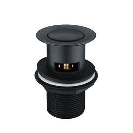 Nes Home Black Matt Click Clack Pop up Slotted Basin Waste