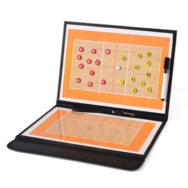 Pure Vie Foldable Volleyball Coaching Board Volleyball Coaches Tactical Magnetic Clipboard Strategy Blackboard with Player Markers, Erase, Pen - Volleyball Sporting Gift Training Assistant Equipment