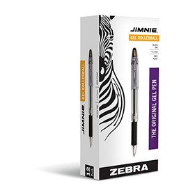 Zebra Pen GR-8 Retractable Gel Pen, Black, 12 Pack (42610)