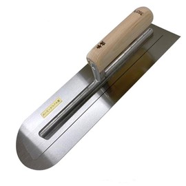 SHIBASHO Honyaki Super Magic Trowel, Round End, 0.01 inches (0.3 mm), 14.2 inches (360 mm), Mortar Trowel for Plastering, 1 Piece HONYAKISUPERMAGICSAKIMARU03x360