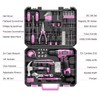 PULITUO Drill Set, 149-Piece Home Tool Set with 12V Pink