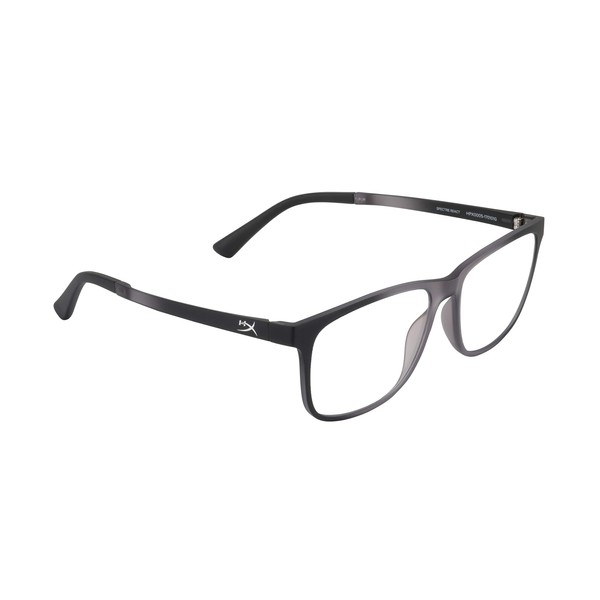 HyperX Spectre React - Gaming Eyewear, Blue Light Blocking Glasses, UV Protection, Ultem Frame, Crystal Clear Lenses, Microfiber Bag, Hard Case – Medium/Large Crystal Grey