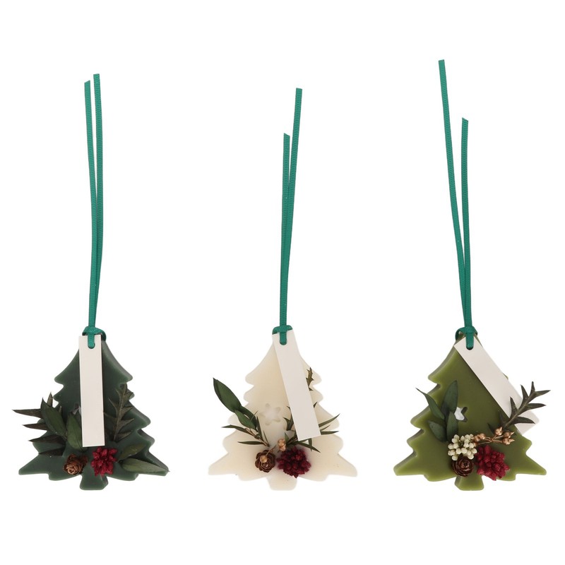 3pcs Aromatherapy Tablets Different Fragrances Tree Shaped Dry Flowers Scented