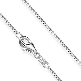 Gicko Box Chain 925 Sterling Silver – Thickness 1 mm – Necklace for Women Pea Chain 925 Sterling Silver, Sterling Silver