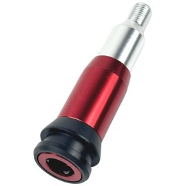HTharros Universal Shift Knob Push Type Adapter Aluminum Alloy for AT Car Extension Conversion Kit Gear Shift Converter M12 12mm Red