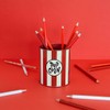 balvi Pen Holder Popcorn Colour Red and Beige Metal
