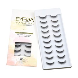 EMEDA 10 Styles False Eyelashes, Natural False Eyelashes, Set of 10 Pairs, Short and Soft Fake Eyelashes, Natural Look (SP27)