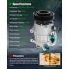 Dacall A/C Compressor with Clutch Fit for Hyundai Azera 2006-2011,