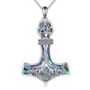 AXOMY Thors Hammer Necklace 925 Sterling Silver Mjolnir Pendant Necklace
