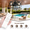AHAWILL 20" Gazebo Fan with Light,Plug and Play,Outdoor Hanging Fan
