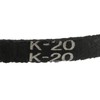 sourcing map K-20 V Belt Machine Transmission Rubber, Black Replacement