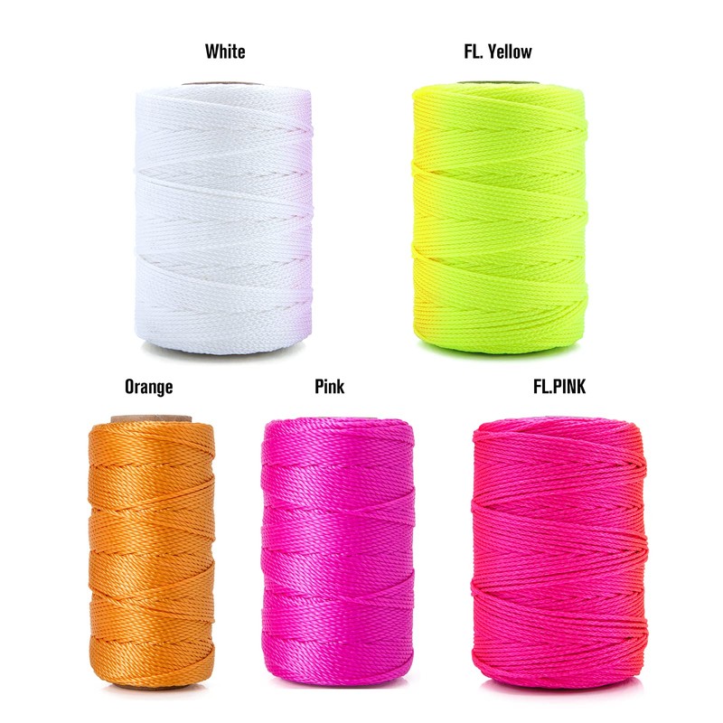 HONGDA Nylon Twine, 500 Feet #18 Braided Nylon Mason line