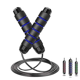 Cuerda para Saltar, Fácil de Ajustar y con Manijas Cómodas,Calidad Premium, Cuerda Ligera y Ajustable Mejor para Mantenerse en Forma, Pérdida de Peso, como Speed ​​ (Azul)