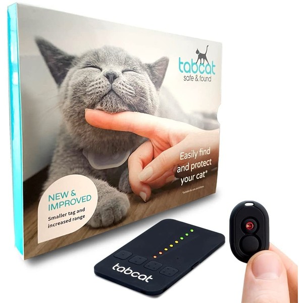 Tabcat V2 - Loc8tor Pet Chat/Kitten Tracker - Plus longue portée et plus petites tags. Plus précis que GPS. Pas d'abonnement, pas de données