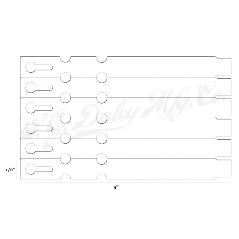 TAGKRAFTERS 5" x 1/2" White - 2,000 Pcs - Plastic