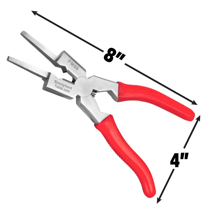 8” Mig Welding Plier, Nozzle Cleaner, Rounded Hammer Face, Tempered