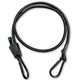 Mtrail Adjustable Carabiner Hook, Elastic Band, 7.9 - 39.4 inches (20 - 100 cm), Set of 4, Adjustable Length, 0.3 inches (8 mm), Bungee Cord, Bungee Strap, Tightening Loads, Elastic Rope, Cargo