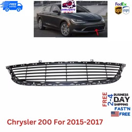 Keystone Automotive Operations Fits Chrysler 200 Front Bumper Grille For 2015-2017 Textured Black Plastic