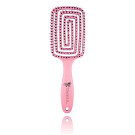 RS ESSENTIAL'S BY LV detangler brush hair brush detangler tangle vented hair brushes for women pink hairbrush black hair brush detangling brush (PINK)