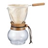 HARIO DPW-3 Nell Drip Pot, Wood Neck, For 3 -