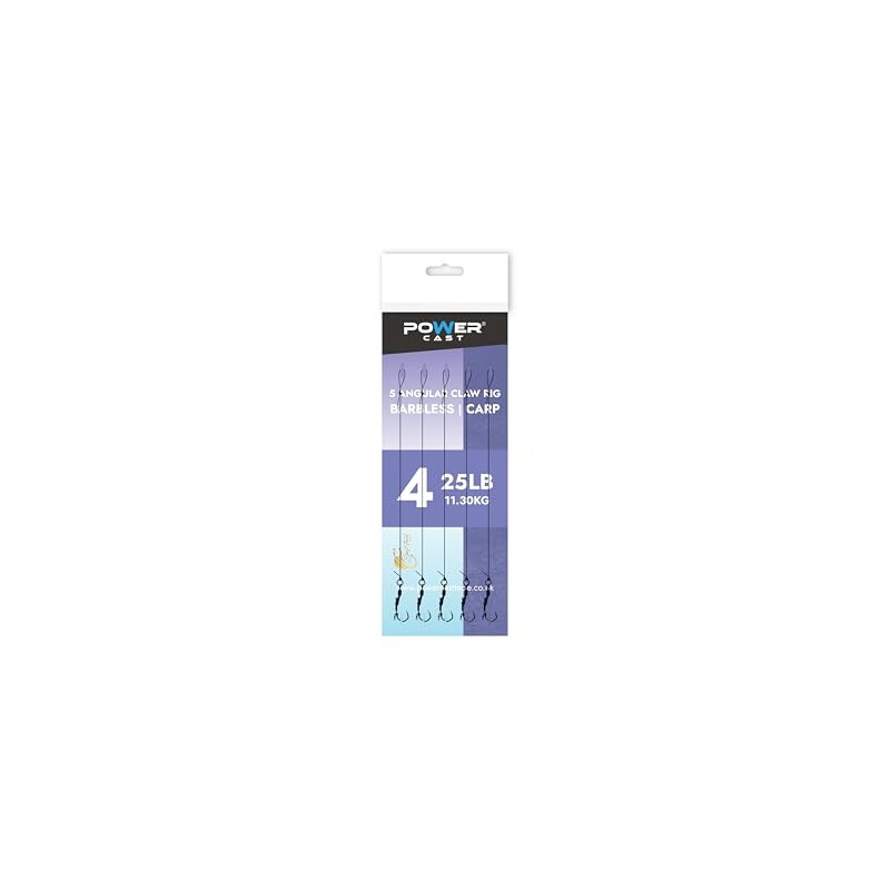 Angular Claw Carp rigs (5 in a pack) (Barbless, 4)