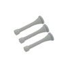 QCAA Flexible Spring Door Stop Bumper, 3-1/8", Steel, White, 3