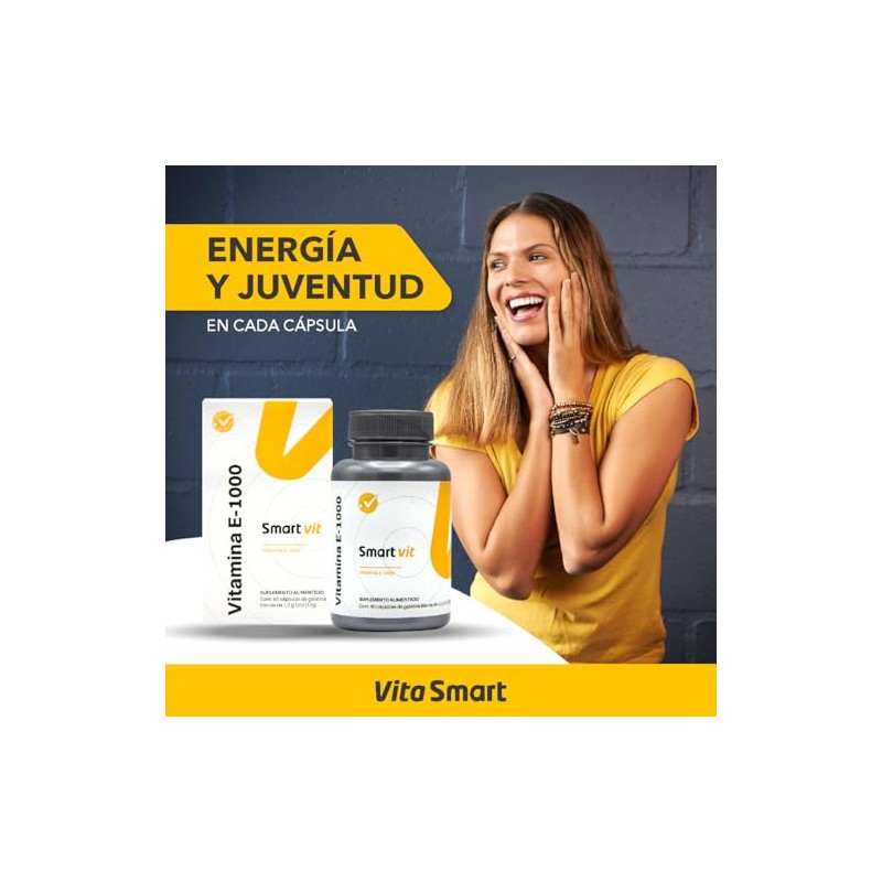 SMART VIT Vitamina E-1000 60 capsulas Suplemento alimenticio