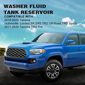 G-PLUS Washer Reservoir Windshield Tank w/Cap & Pump Compatible with Toyota Tacoma TRD Pro 2017-2020,Fit Toyota Tacoma (submodel: Limited, SR, SR5, TRD Off-Road, TRD Sport) 2016-2020 TO1288228