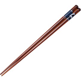 Sunlife H-05448 Chopsticks, Dishwasher Safe, Natural Wood, 9.1 inches (23 cm), Hanging Cat, Blue
