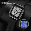 Digital Watch EL Backlit Waterproof Multifunctional Stylish Square Watch for