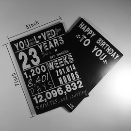 Sutjxc Cheers to 23rd Birthday Cards for Women Men,Best Gifts for 23 Year Old Man,23rd Birthday Card for Her or Him,Gifts for 23 Year Old Female Male