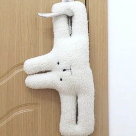 Character Animal Doll Door Stopper - Cushion Type for Noise Reduction & Aesthetic Home Decor BM-108 Doll Stopper/03. White Bear 3ea
