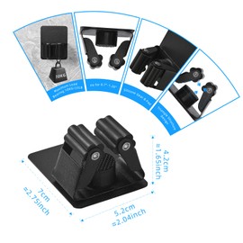 Cokshy 4 Pcs Stainless Steel Broom Holder, Heavy Duty Garden Tool Organizer Rack Rake, Rust Resistant Broom Holder Wall Mount for Kitchen Bathroom Closet Garden Garage, Black