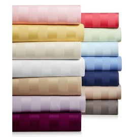 Charter Club Damask 550 TC 100% Supima Cotton Stripe Pillowcase PAIR - STANDARD