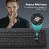 TECKNET Wireless Bluetooth Keyboard Rechargeable, 4-Device Free Switching (2.4G+BT), Ultra-Slim