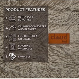 Fuzzl Cloud Comforter Blanket Premium Plush Pet Blanket for Dogs & Cats - Ultra Soft Long Pile Calming Comforter Dog Blanket - 70 x 100cm (28" x 40") Classic - Sage