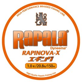 Rapala(ラパラ) PEライン ラピノヴァX エギング 150m 1.0号 20.8lb 4本編み ホワイト/オレンジ RXEG150M10WO