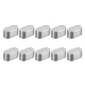 uxcell 10Pcs Round Ended Feather Key, 4x4x8mm Stainless Steel Professional Parallel Drive Shaft Key Stock for Fasteners Mechanical Industry