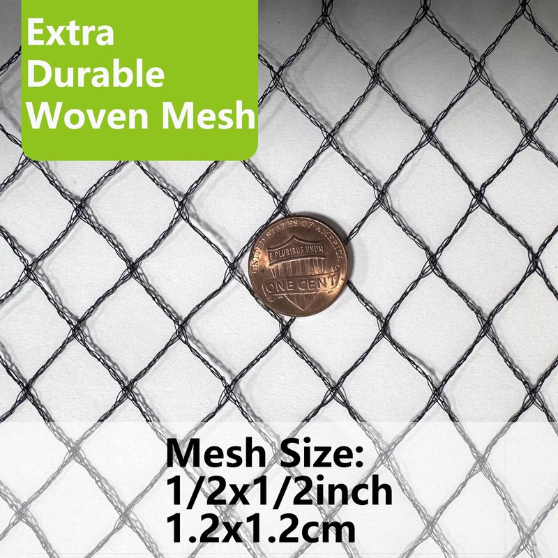 POYEE 30 x 30 FT Bird Netting for Garden Woven